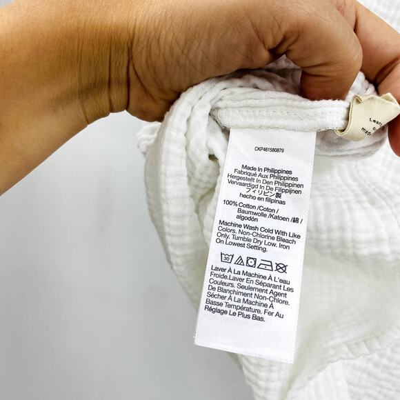 Madewell white cotton crinkle lightweight Lightspun Westing Shirt - Picture 6 of 6